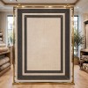 سجاد تركي اطار برواز فريم F498A كريم اسود مقاس 100*300