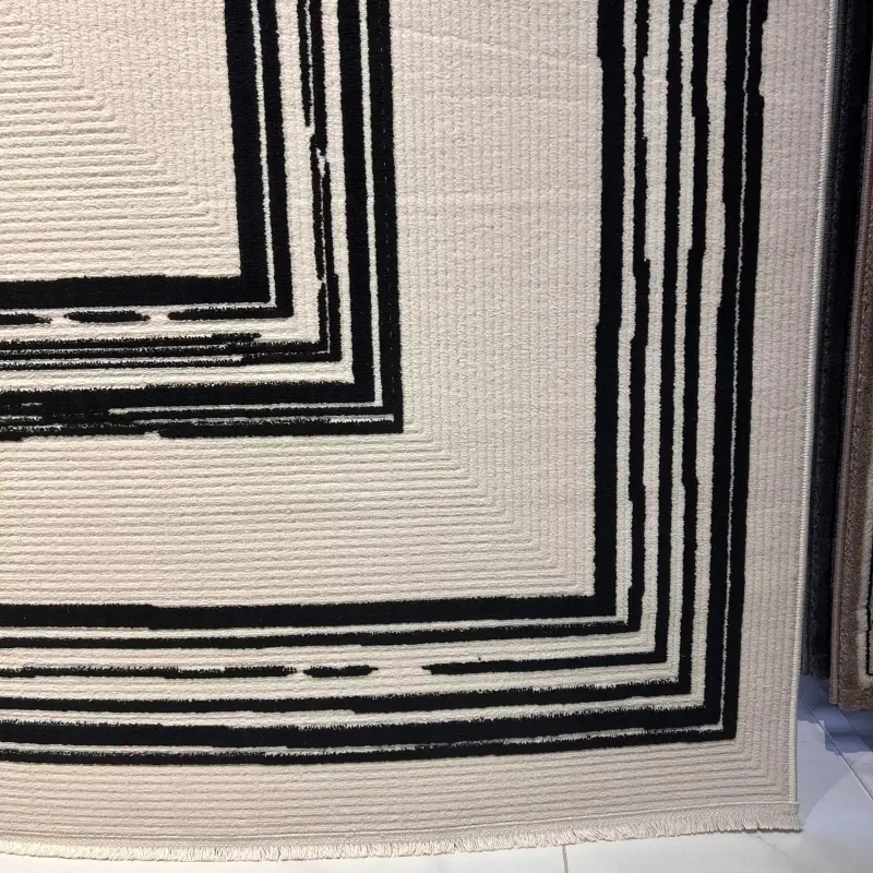 سجاد تركي اطار برواز فريم F499A كريم اسود مقاس 300*400