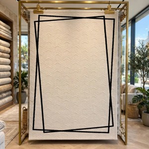 سجاد تركي اطار برواز فريم F602A كريم اسود مقاس 200*300