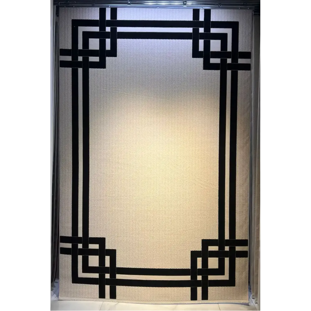 سجاد تركي اطار برواز فريم F603A كريم اسود مقاس 300*400