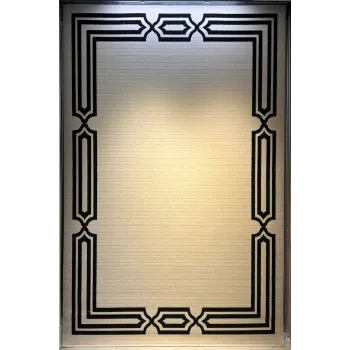 سجاد تركي اطار برواز فريم F604A كريم اسود مقاس 200*300
