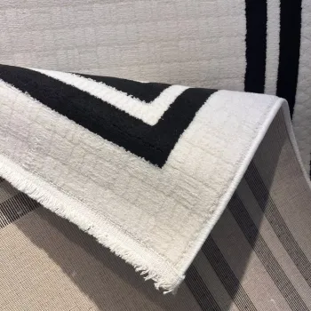 سجاد تركي اطار برواز فريم F604A كريم اسود مقاس 200*300
