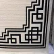 سجاد تركي اطار برواز فريم F605A كريم اسود مقاس 300*400