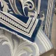 سجاد تركي جنيف نقش فرنسي 42111A سماوي مقاس 100*200 - سجاد فرنسي شرقي