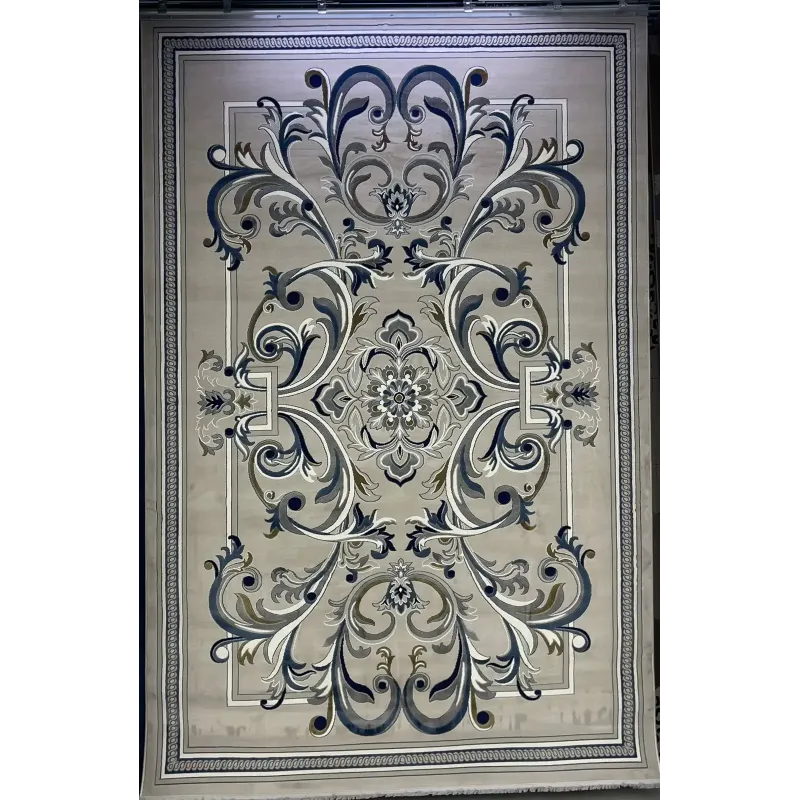 سجاد تركي جنيف نقش فرنسي 42111A رصاصي فاتح مقاس 50*80 - سجاد فرنسي شرقي
