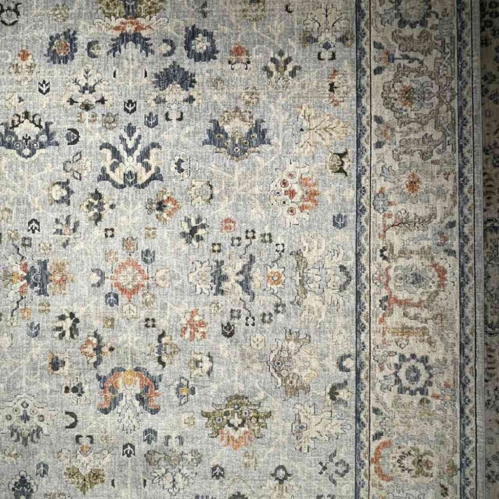 سجاد تركي هانوفر KC01A رصاصي فاتح مولتي روز مقاس 80*150