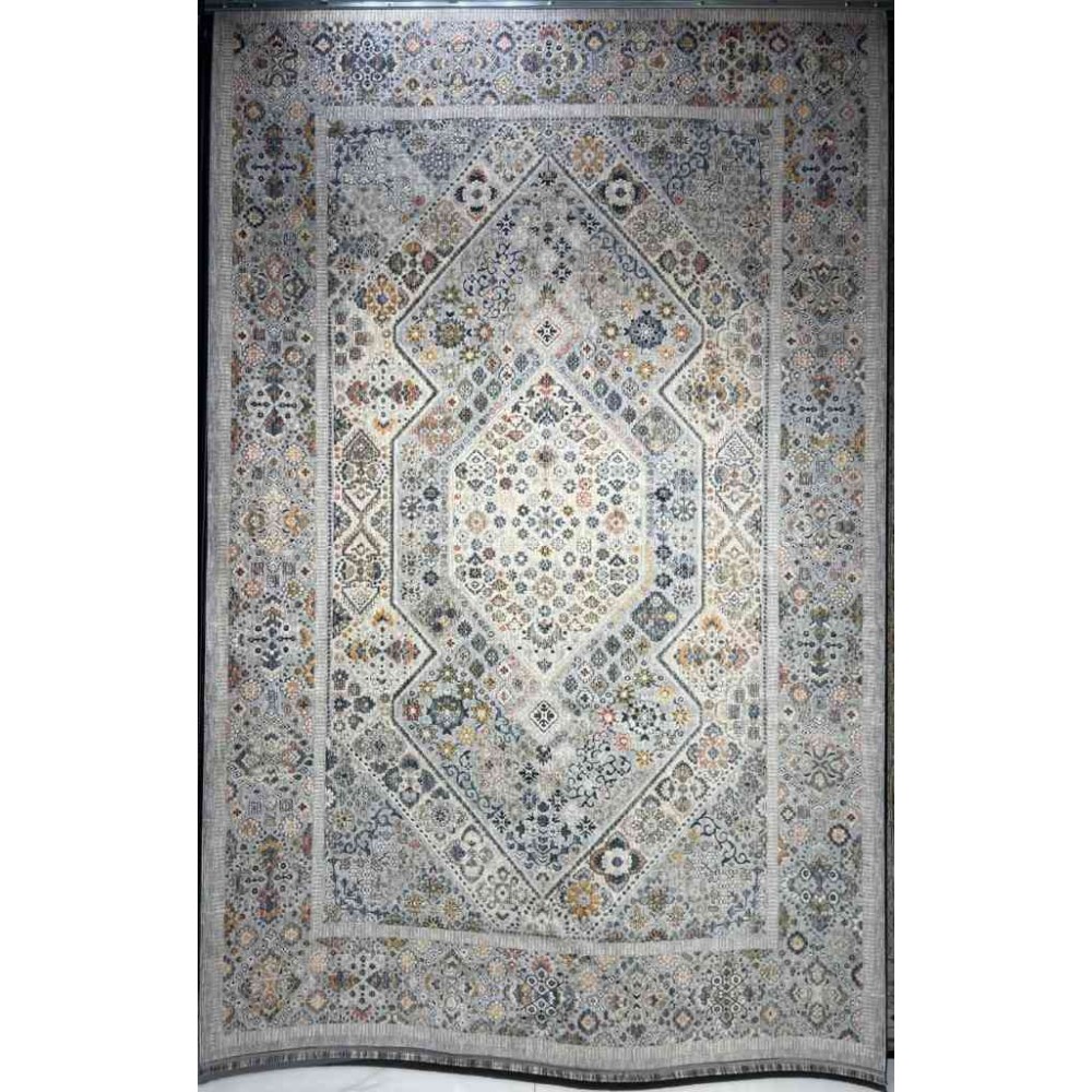 سجاد تركي هانوفر KC17A رصاصي فاتح مولتي روز مقاس 80*150