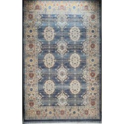 سجاد تركي هانوفر KM69A ازرق غامق كريم مقاس 120*170