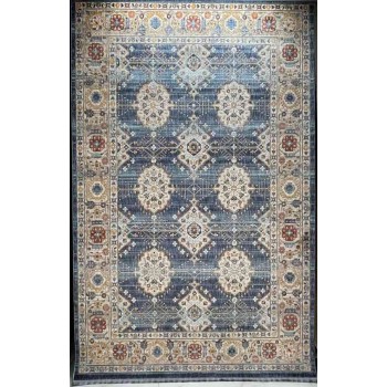 سجاد تركي هانوفر KM69A ازرق غامق كريم مقاس 200*300