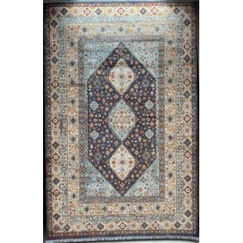 سجاد تركي هانوفر KM87A كريم ازرق غامق مقاس 200*300