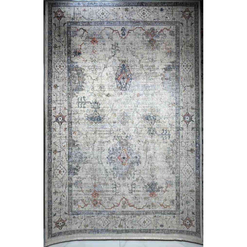 سجاد تركي هانوفر O117G بيج رصاصي فاتح مقاس 80*150