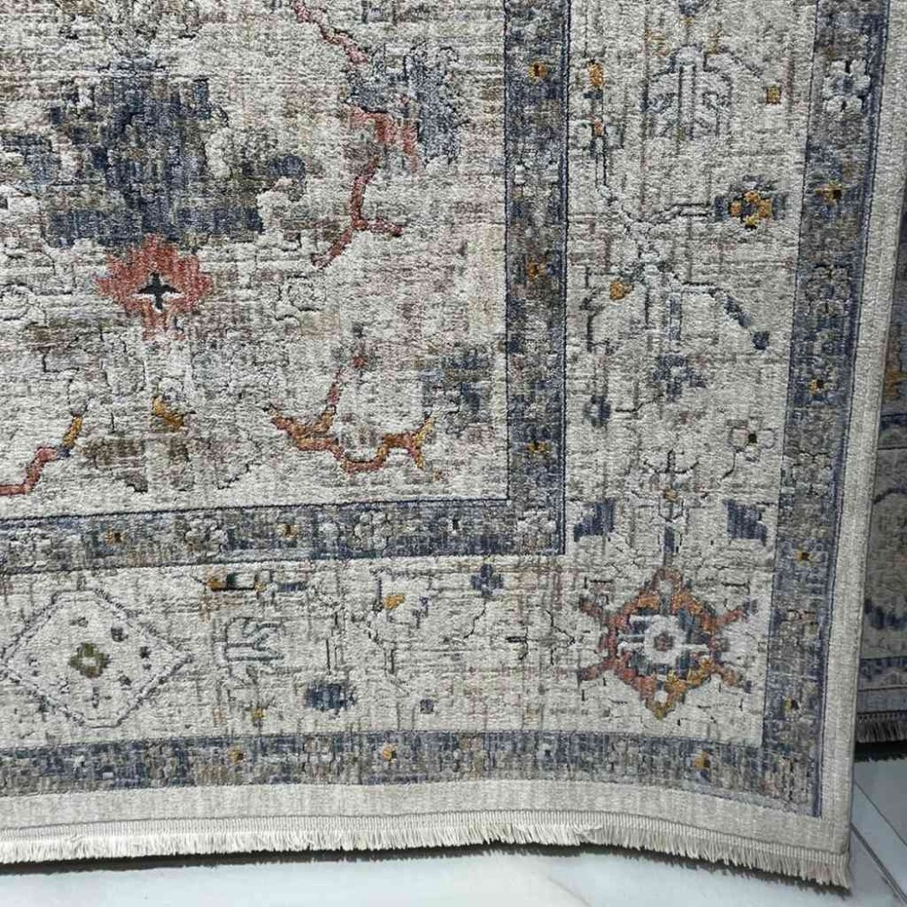 سجاد تركي هانوفر O117G بيج رصاصي فاتح مقاس 80*150