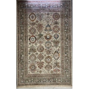 سجاد تركي هانوفر KK34A بيج مولتي روز مقاس 150*220