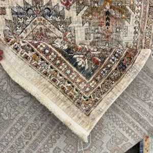 سجاد تركي هانوفر KK34A بيج مولتي روز مقاس 150*220 سجاد تركي هانوفر KK34A بيج مولتي روز مقاس 150*220