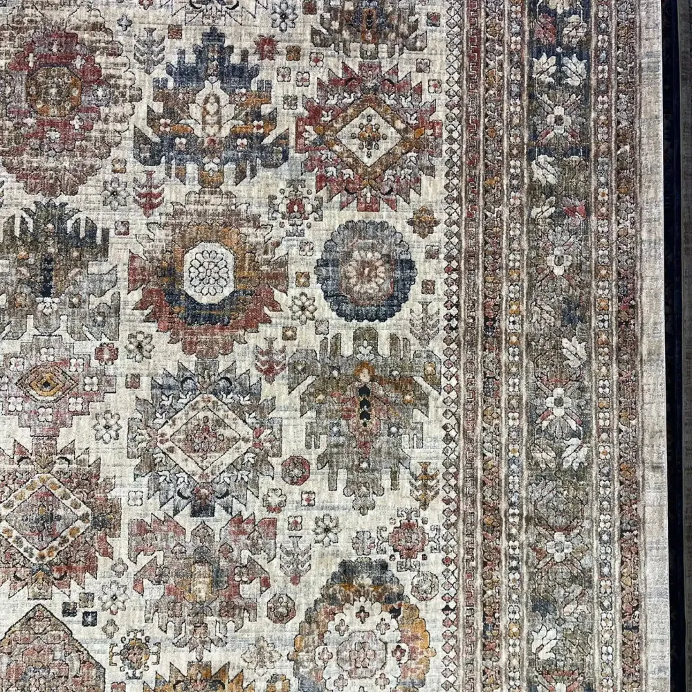 سجاد تركي هانوفر KK34A بيج مولتي روز مقاس 200*300
