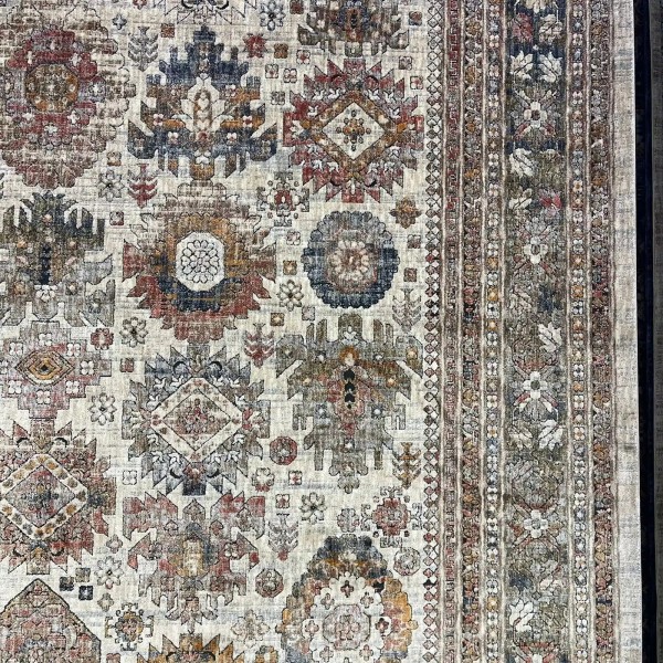 سجاد تركي هانوفر KK34A بيج مولتي روز مقاس 150*220