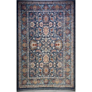 سجاد تركي هانوفر KM79A سماوي غامق كريم مقاس 150*220