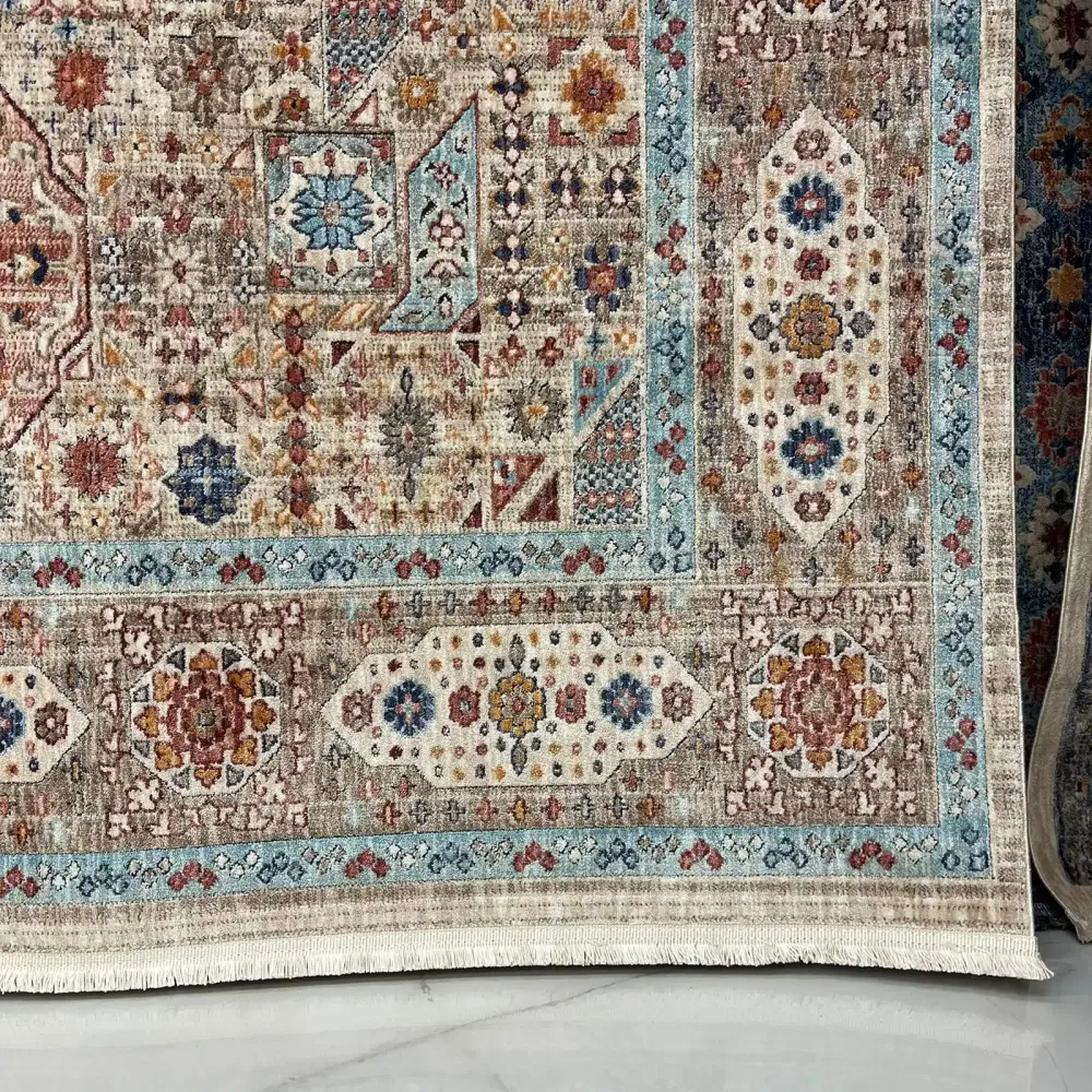سجاد تركي هانوفر KM82A كريم زهري مقاس 200*300