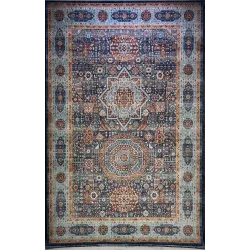 سجاد تركي هانوفر KM82A سماوي غامق تركواز مقاس 150*220