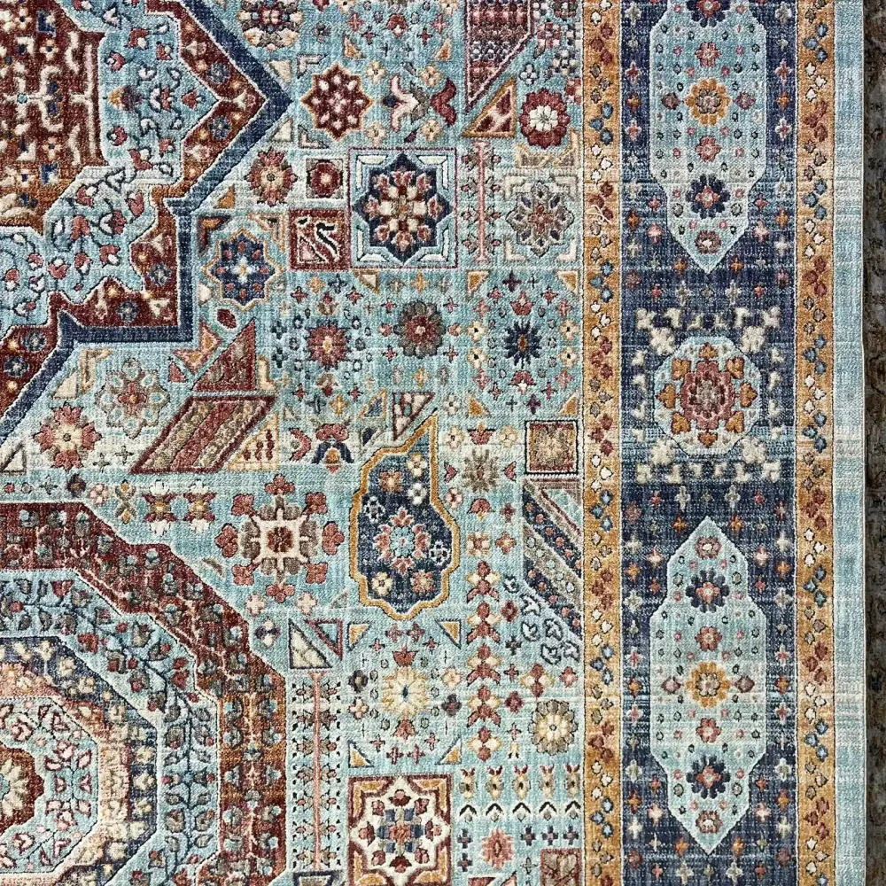 سجاد تركي هانوفر KM82A تركواز سماوي غامق مقاس 200*300