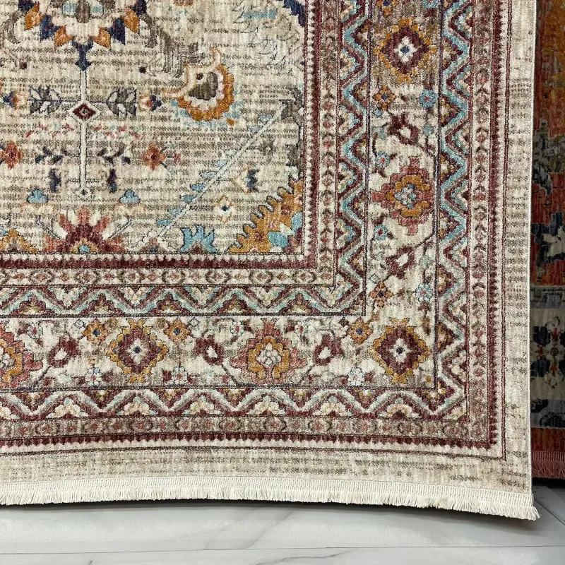 سجاد تركي هانوفر KM88A كريم بيج غامق مقاس 150*220