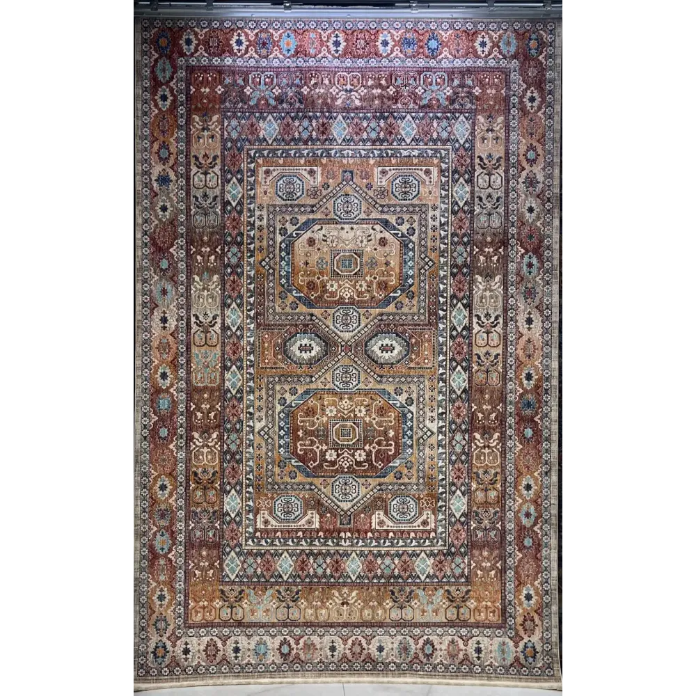 سجاد تركي هانوفر KM90A اورنج احمر مقاس 150*220