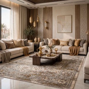 سجاد تركي هانوفر KR17D بيج مولتي أكوا مقاس 250*350
