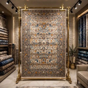 سجاد هانوفر بوهيمي تركي KR24A كريم برتقالي مقاس 250*350