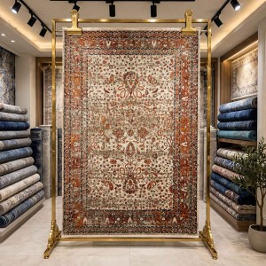 سجاد هانوفر بوهيمي تركي KR24B كريم زهري مقاس 200*300