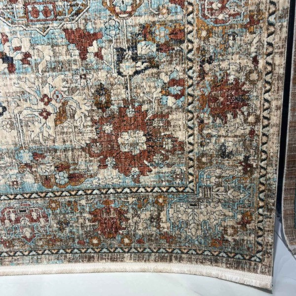 سجاد هانوفر بوهيمي تركي KR28B كريم برتقالي مقاس 200*300