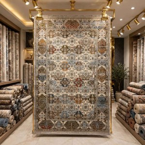 سجاد هانوفر بوهيمي تركي KR29A بيج اخضر مقاس 250*350