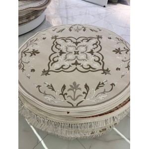 سجاد ايريس تركي N0597A بيج دائري مقاس 150*150