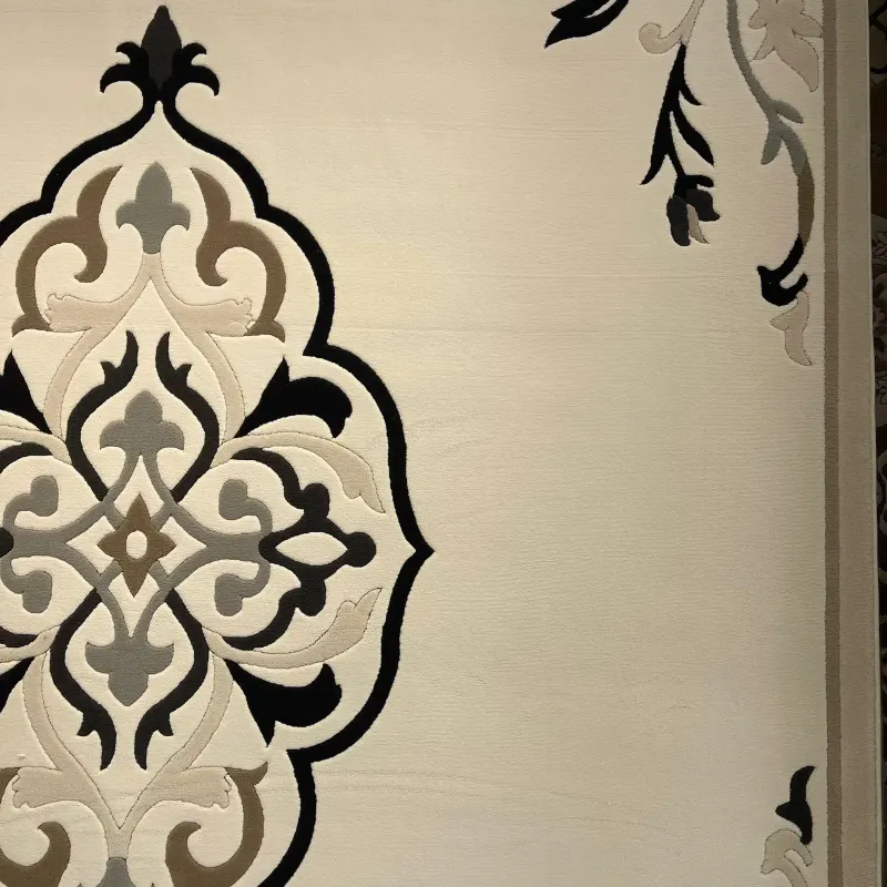 سجاد ايريس تركي N0597A اسود دائري مقاس 150*150 - سجاد فرنسي شرقي