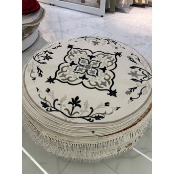 سجاد ايريس تركي N0597A اسود دائري مقاس 150*150