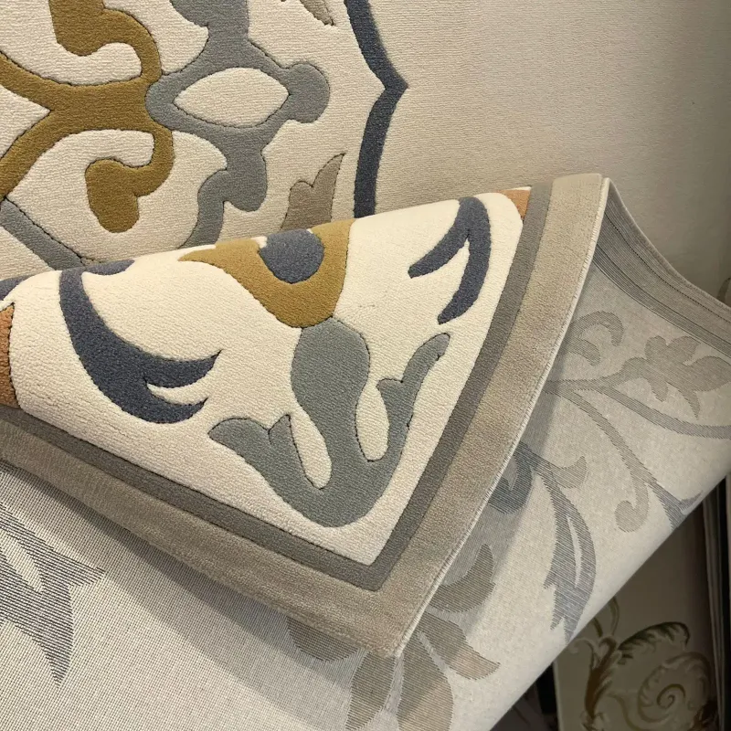 سجاد ايريس تركي N0597A رصاصي دائري مقاس 150*150 - سجاد فرنسي شرقي