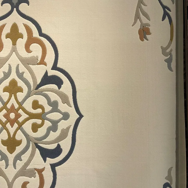 سجاد ايريس تركي N0597A رصاصي دائري مقاس 150*150 - سجاد فرنسي شرقي