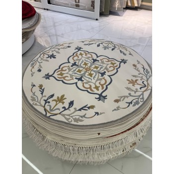 سجاد ايريس تركي N0597A رصاصي دائري مقاس 150*150