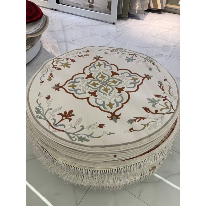 سجاد ايريس تركي N0597A تيرا دائري مقاس 200*200 - سجاد فرنسي شرقي