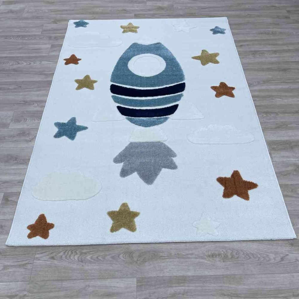 سجاد تركي اطفال كيدز A1531A اللون كريم مقاس 80*150