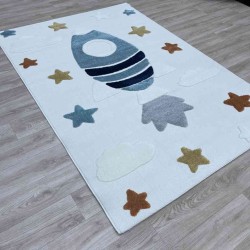 سجاد تركي اطفال كيدز A1531A اللون كريم مقاس 80*150