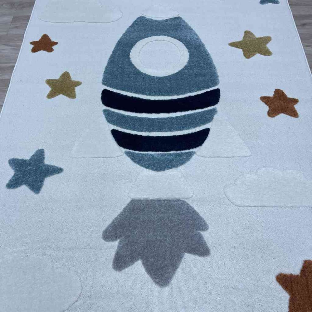 سجاد تركي اطفال كيدز A1531A اللون كريم مقاس 80*150