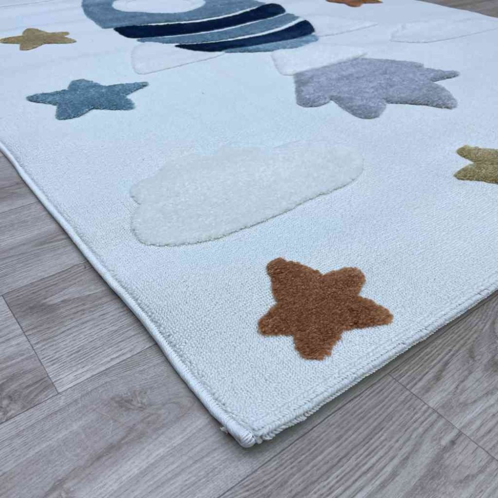 سجاد تركي اطفال كيدز A1531A اللون كريم مقاس 80*150