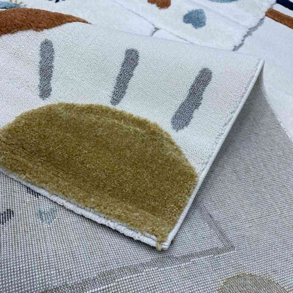 سجاد تركي اطفال كيدز A1567A اللون كريم مقاس 80*150