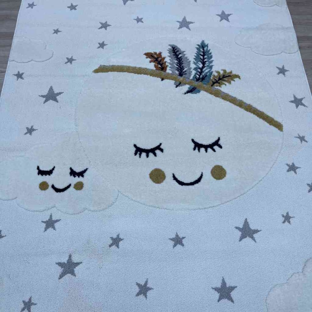 سجاد تركي اطفال كيدز A2703A اللون كريم مقاس 80*150