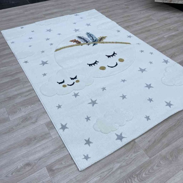 سجاد تركي اطفال كيدز A2703A اللون كريم مقاس 120*170