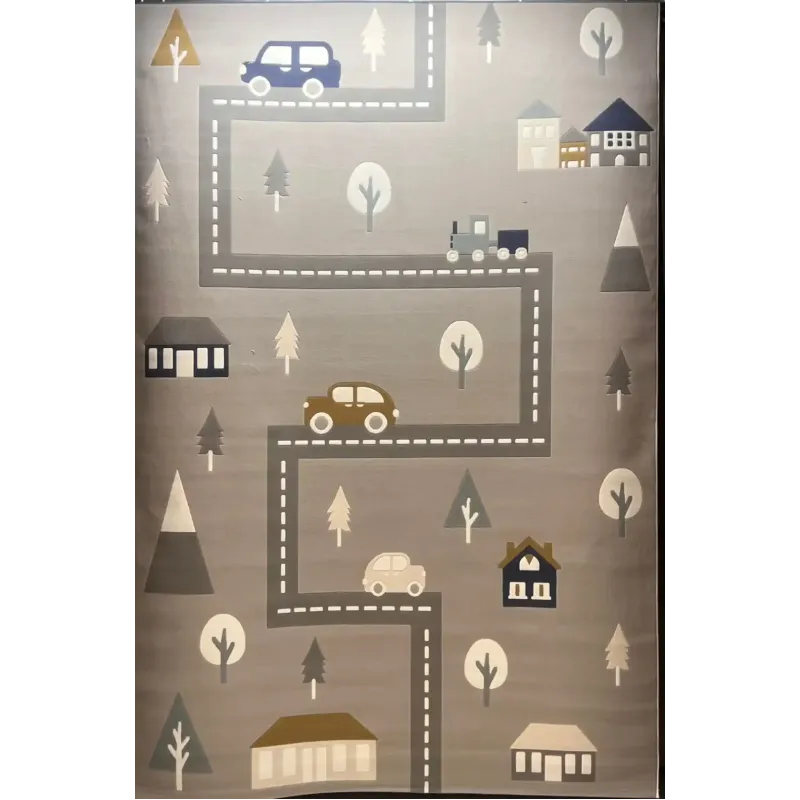 سجاد تركي اطفال كيدز بلاس 442358A اللون رصاصي فاتح مقاس 150*220