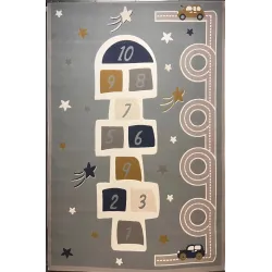 سجاد تركي اطفال كيدز بلاس 41653A اللون سماوي فاتح مقاس 120*170