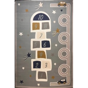 سجاد تركي اطفال كيدز بلاس 41653A اللون سماوي فاتح مقاس 120*170