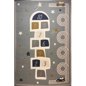 سجاد تركي اطفال كيدز بلاس 41653A اللون سماوي فاتح مقاس 120*170