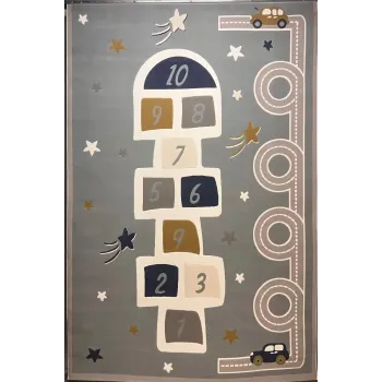 سجاد تركي اطفال كيدز بلاس 41653A اللون سماوي فاتح مقاس 150*220